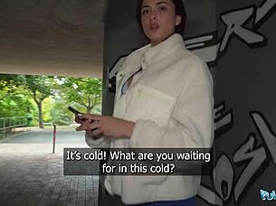 Spanish teen public outdoor pov blowjob tight pussy creampie