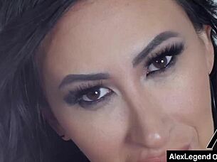 Tattooed babe lily lanes takes alex legend's cum on perfect tits