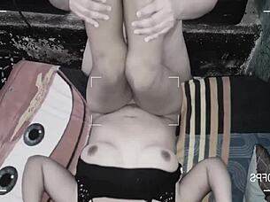 hidden cam catches rough anal fuck with busty colombian prostitute