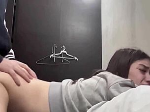 My horny roommate rides my hard cock passionately non-stop!