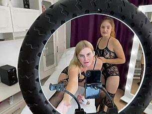 rita fox and sugarnadya explore wet lesbian play close up