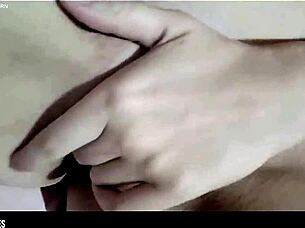 brazilian brunette teams up with hung guy for steamy bedroom fun