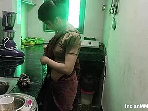 Indian Couple Hardcore Kitchen Fuck Orgasms