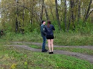 random guy in social experiment licks my pussy outdoors for real reactions