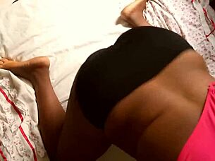 Curvy Black Babe's Huge Saggy Tits Bounce In Shaved Cowgirl Ride!