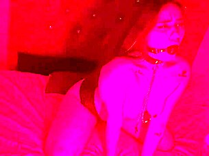 Submissive slave bound and punished hard by dominant master!