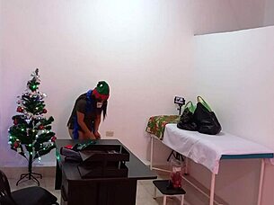 Nurse Caught Decorating Doctor's Office Gets Super Sexy Hot!