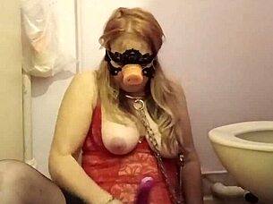 slave why humiliate yourself in body leaking cum toilet