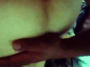 blonde milf's huge natural tits beg for deep anal pounding