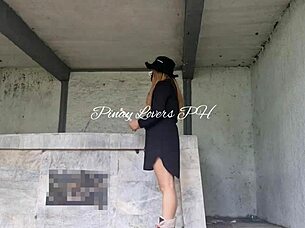 pinay teen gets fucked DOGGYSTYLE in public cemetery scandal