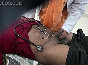 doctor eyes patient's tiny cock surprise