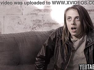 petite bisexual babe seduces brunette bestie into hairy pussy licking