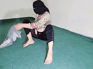 big ass indian maid cleans in see-through black pajamas hindi audio