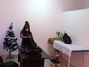 Nurse Caught Decorating Doctor's Office Gets Super Sexy Hot!