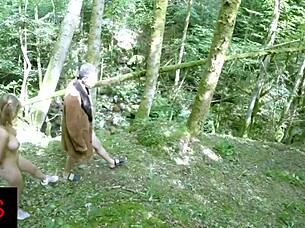 foursome sluts outdoors licking squirting shaved pussies cumshots