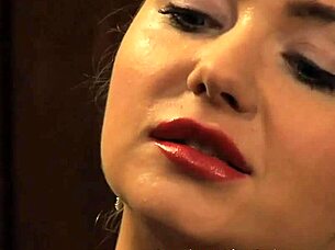 Bound Lesbian Slave Collared and Chained for Orgasmic Torment!