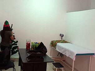 Nurse Caught Decorating Doctor's Office Gets Super Sexy Hot!