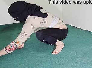 big ass indian maid cleans in see-through black pajamas hindi audio