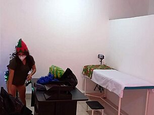 Nurse Caught Decorating Doctor's Office Gets Super Sexy Hot!