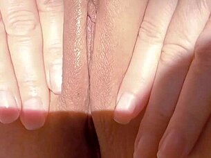 mature blonde spreads shaved pussy early morning fingering