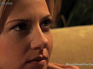 Bound Lesbian Slave Collared and Chained for Orgasmic Torment!