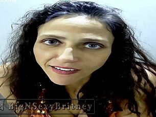 Big n Sexy Britney Debuts with Deepthroat Gagging on Huge Cock Teaser!