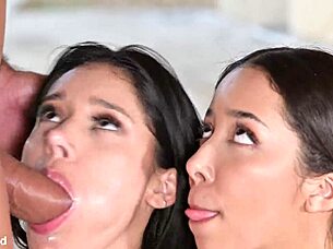 hey pool guy, carolina guerrero and lia lin want your cock in our threesome now