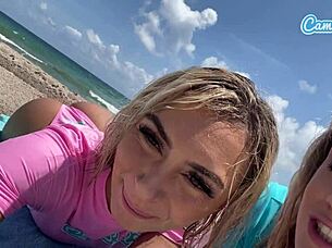 Girls, feel how wet our pussies get licking each other before dildo fucking on cam?