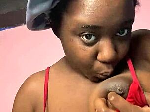 girl explores saggy natural tits in intimate self love session