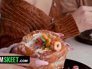 These perfect teens let guys lick and fuck their tight pink pussies in taboo orgy 😍👅