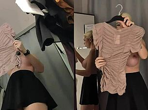 hey girl no panties? hidden cam spies your fitting room ass