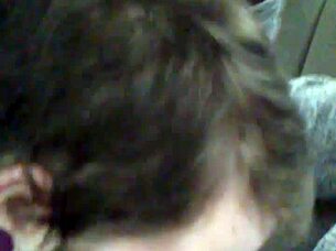 Sloppy deepthroat blowjob free in backseat cum guzzle