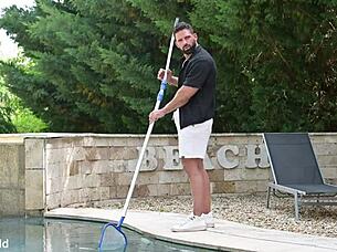 hey pool guy, carolina guerrero and lia lin want your cock in our threesome now