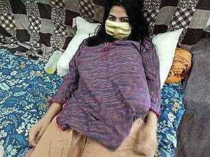 desi girl teases boyfriend with closeup pussy views