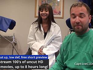 Eliza Sheilds spreads her shaved asian pussy in latex gloves backstage fetish play