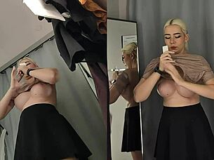 hey girl no panties? hidden cam spies your fitting room ass