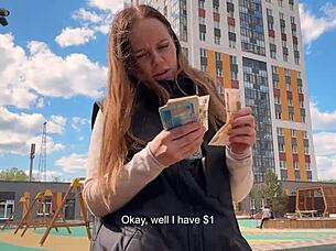 Unexpected City Walk Ends with Mommy Milf's Deepthroat Creampie in Homemade Close-Up