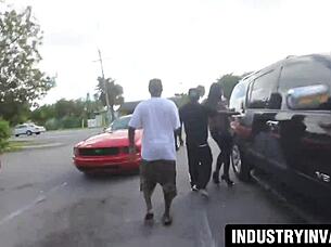 Street Latina MILF Slurps Corner Boy's Big Cock Sloppy