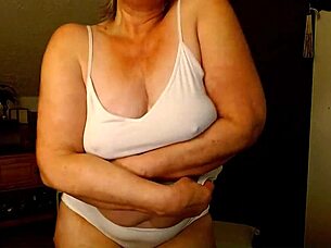 Curvy Mature Dawnskye1962 Strips Panties for Dirty Talk Pussy Play Compilation