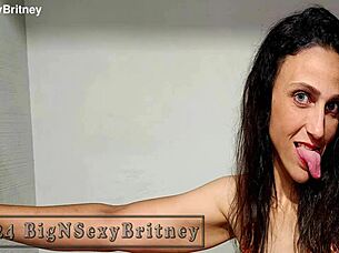 Big n Sexy Britney Debuts with Deepthroat Gagging on Huge Cock Teaser!