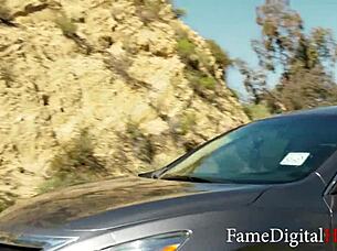 milf uber driver seduces rider for outdoor big ass riding sex tape