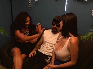 Nympho Friend Joins For Surprise Fisting Cumshot Action