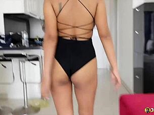 young thai milf in bodysuit begs for my creampie pov interracial doggy