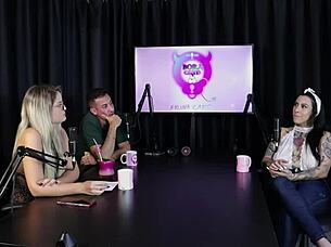 Lexi Mallet loves sloppy blowjob reverse gangbang in sheer red