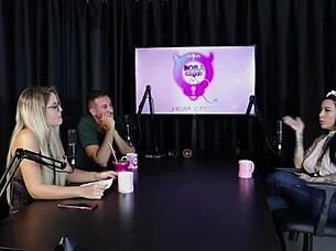 Lexi Mallet loves sloppy blowjob reverse gangbang in sheer red