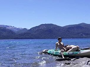 horny teen couple caught screaming public beach sex huge cumshot