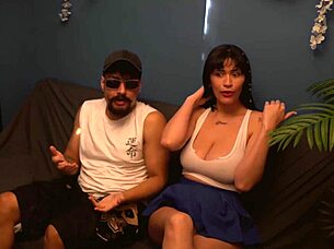 Nympho Friend Joins For Surprise Fisting Cumshot Action