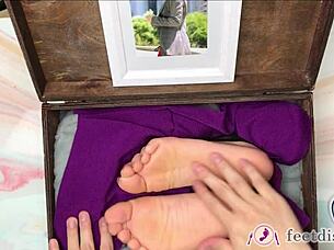 lilly secretary feet fetish box tease