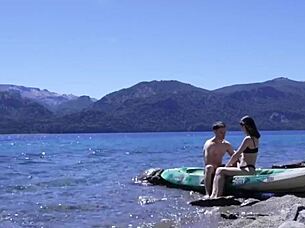 horny teen couple caught screaming public beach sex huge cumshot