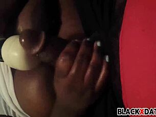 wanna see this busty ebony stroke huge cock?